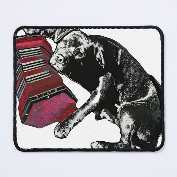 Item preview, Squeeze box playing dog designed and sold by Glenbobagins.