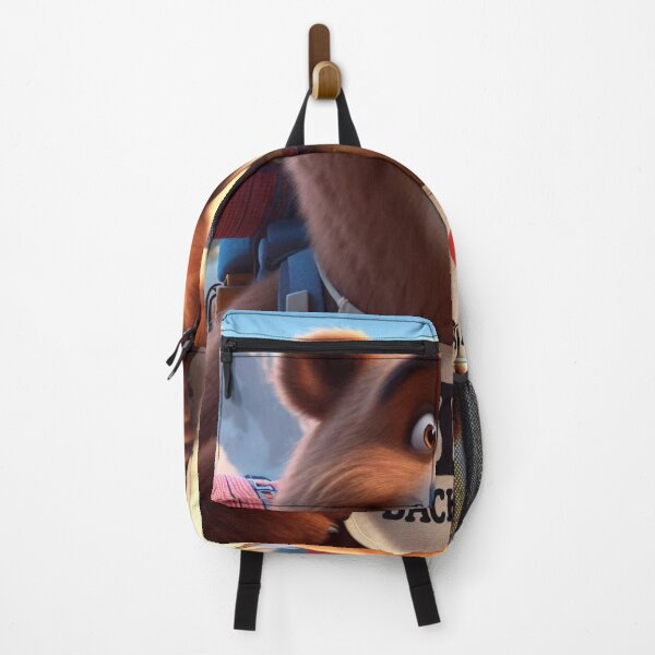 Item preview, funny cartoon Bear with I Love Backpackers bib designed and sold by Outlandishrob.
