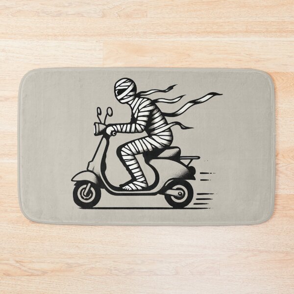Item preview, Mummy Riding a Scooter designed and sold by Blink Art Studio.