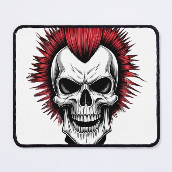 Item preview, Punk Skull with Red Mohawk - Rebel Art designed and sold by b9brands.