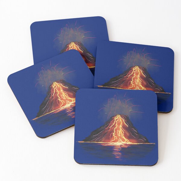 Item preview, Erupting Volcano with Glowing Lava designed and sold by mermaidronnie.