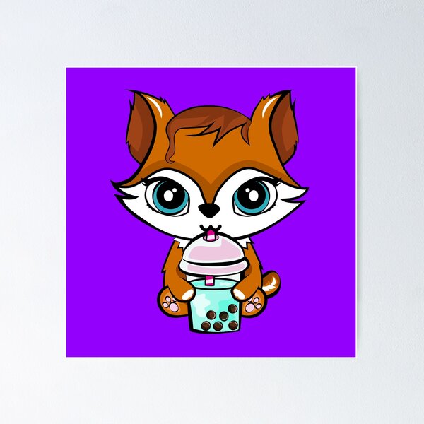 Item preview, Foxy Boba Bliss designed and sold by Cinnamon Pixel.