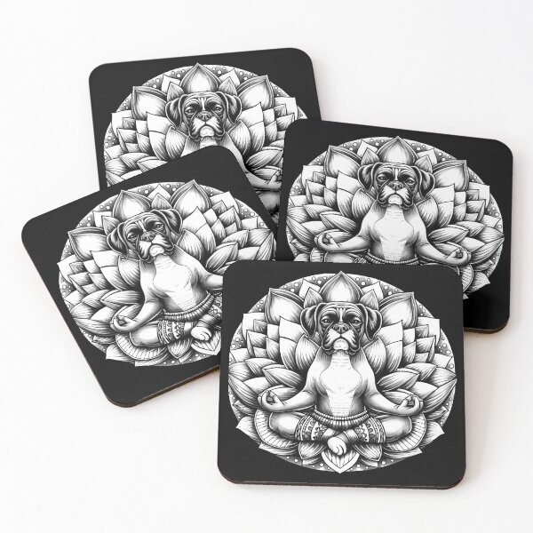 Item preview, Meditating Boxer dog designed and sold by Osher-BioArt.