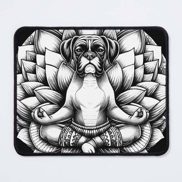 Item preview, Meditating Boxer dog designed and sold by Osher-BioArt.