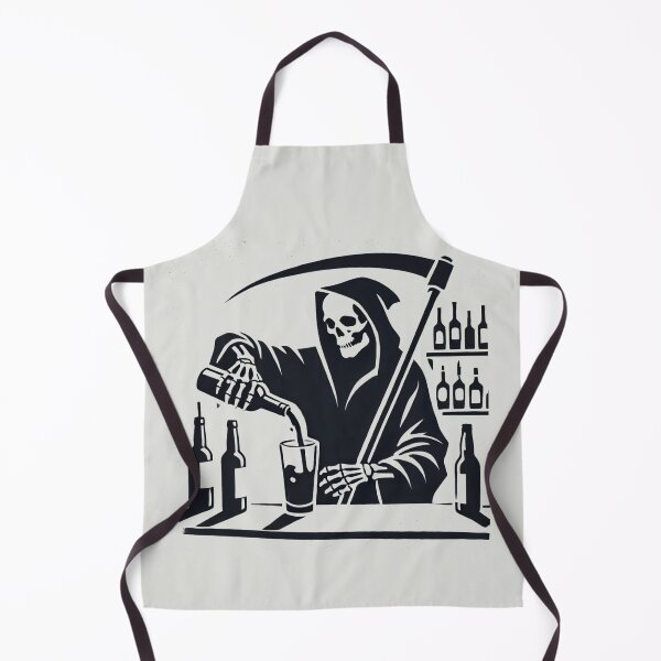 Item preview, Grim Reaper Behind the Bar Pouring Wine designed and sold by Blink Art Studio.