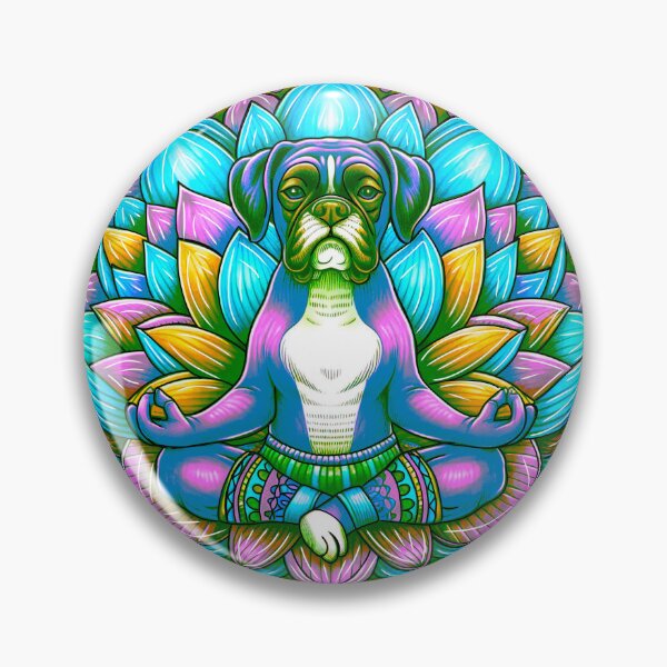 Item preview, Meditating Boxer dog designed and sold by Osher-BioArt.