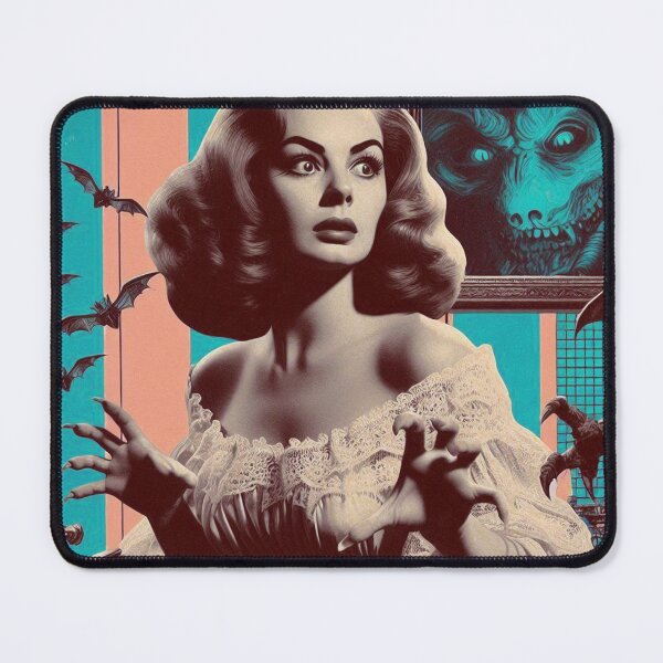 Item preview, Vintage Horror Woman Collage designed and sold by PulpVintage.