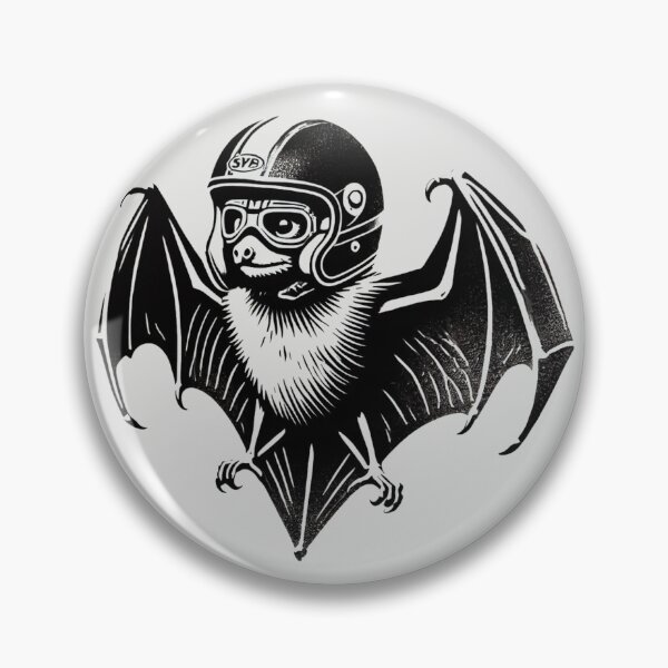 Item preview, Bat Wearing a Helmet designed and sold by Blink Art Studio.