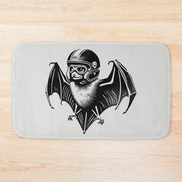 Item preview, Bat Wearing a Helmet designed and sold by Blink Art Studio.