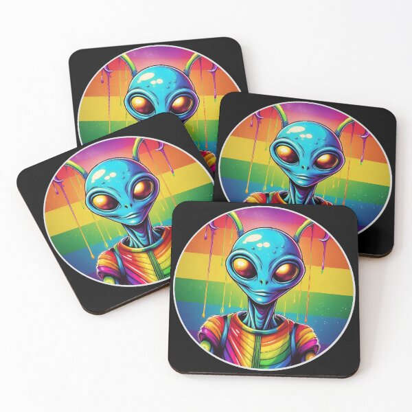 Item preview, Grafitti Queer Pride Rainbow Alien designed and sold by Boxing Kangaroo Retail Company.