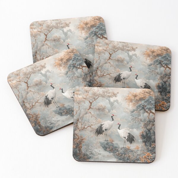 Item preview, With Cranes Japanese Garden designed and sold by GrinGalore.