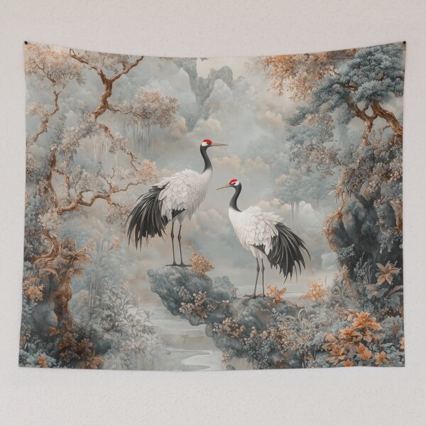 Item preview, With Cranes Japanese Garden designed and sold by GrinGalore.