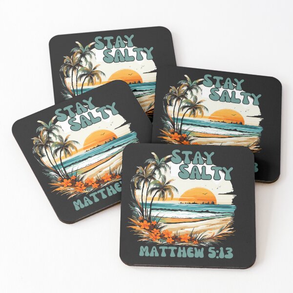 Item preview, Beach Scene Stay Salty Matthew 5:13 designed and sold by AlienOccupation.