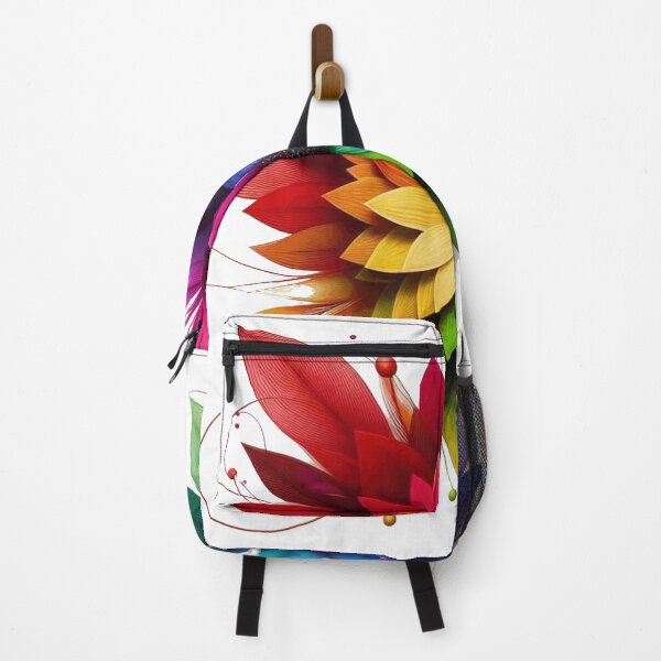 Item preview, rainbow-colored flower art designed and sold by CeammiShop.