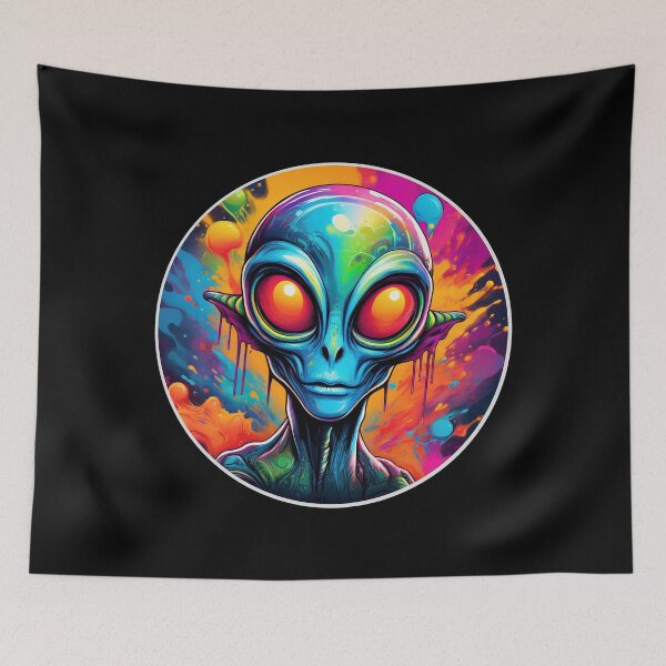 Item preview, Grafitti Queer Pride Rainbow Alien designed and sold by Boxing Kangaroo Retail Company.