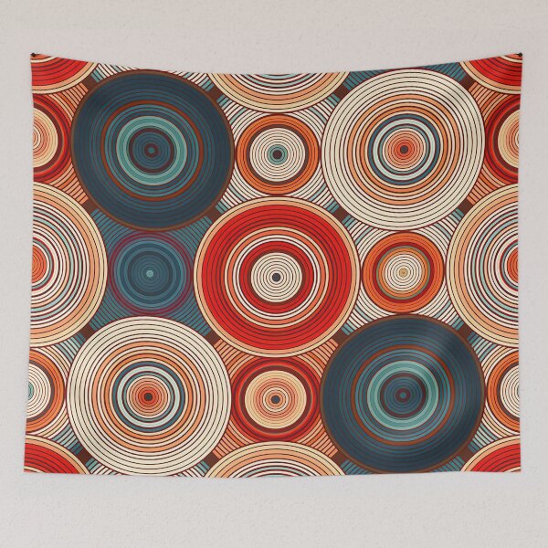 Item preview, A seamless pattern Design of concentric circles in various colors, designed and sold by HEMRO.