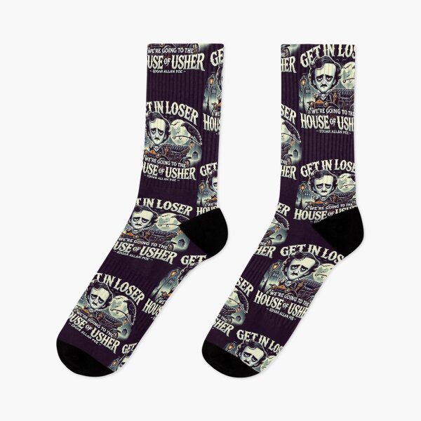 Item preview, Get in loser We're going to the house of Usher Edgar Allan Poe spooky halloween scary kawaii chibi designed and sold by headlessdreamer.
