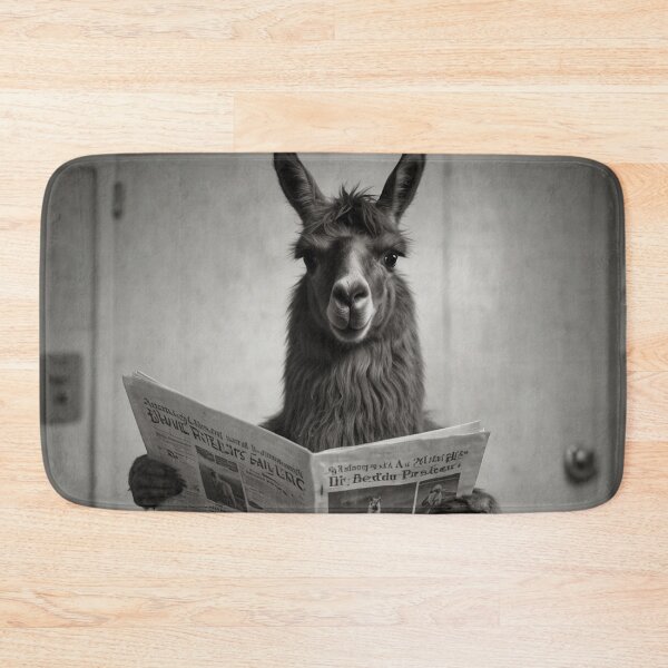 Item preview, Llama Laughs – Quirky Bathroom Art designed and sold by vk09.