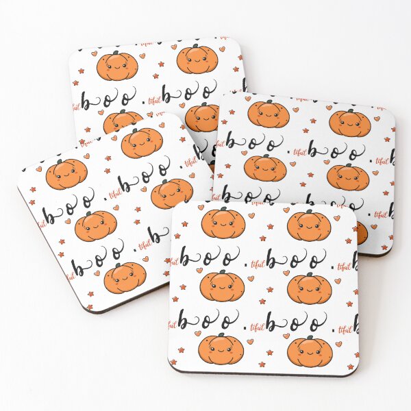 Item preview, Pattern of Adorable Boo-tiful Pumpkin with Floating Hearts and Stars, Unique designed and sold by villacreativa.