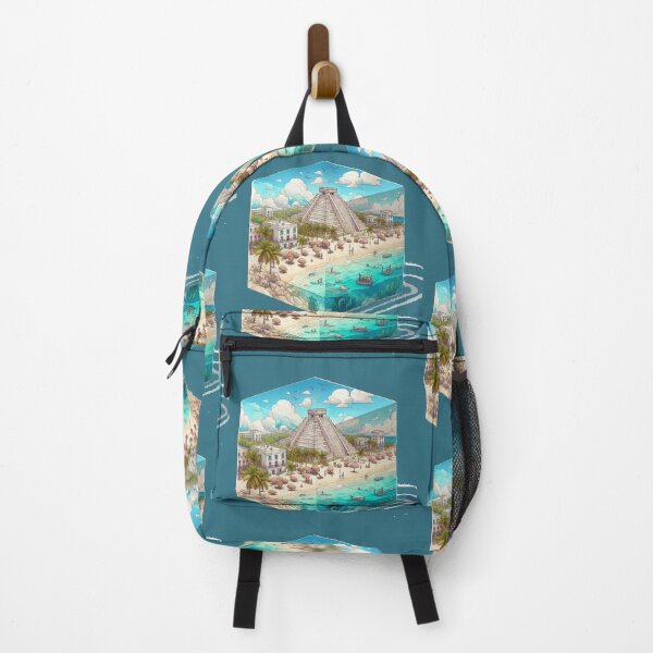 Item preview, 3D Sketch of Cancún - Caribbean Beaches and Mayan Ruins, designed and sold by PaintMeWorld.