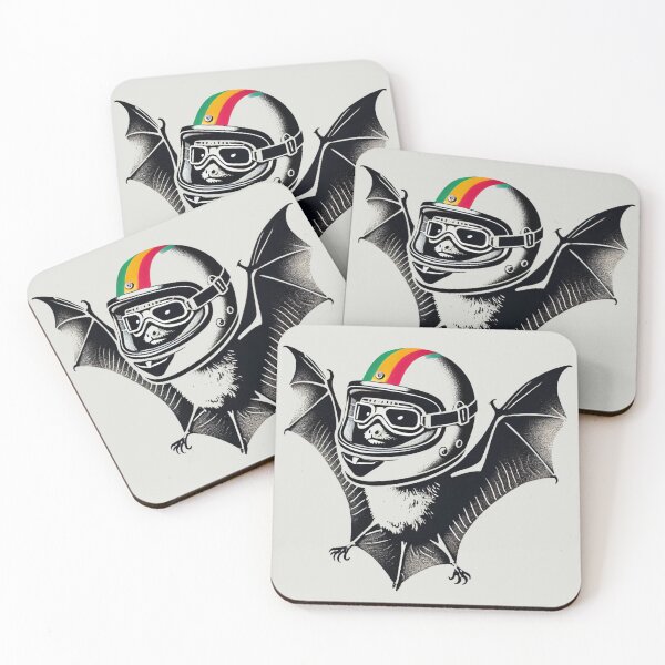 Item preview, Colorful Bat in a Helmet designed and sold by Blink Art Studio.