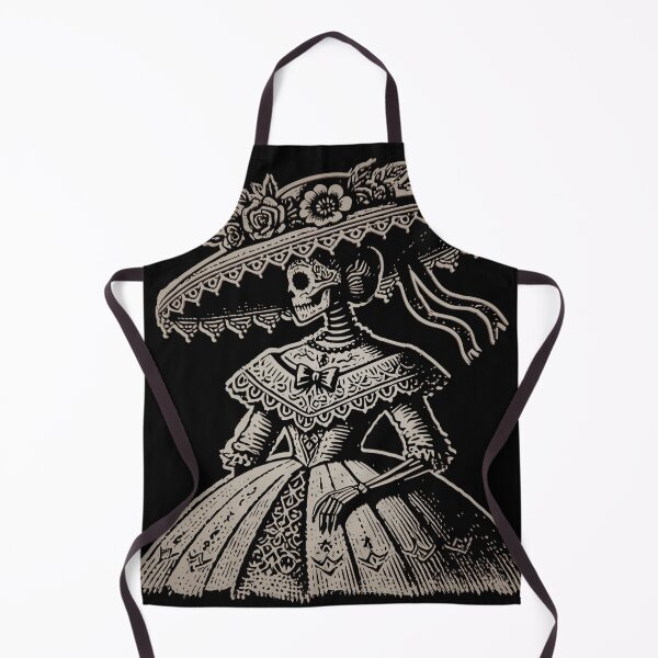 Item preview, Traditional Mexican Catrina engraving in black and white for Day of the Dead designed and sold by Omar Lopez-Rincon.