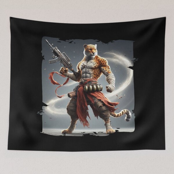 Item preview, Panther Warrior with Rifle and Tactical Gear designed and sold by Hungry-Murphy.