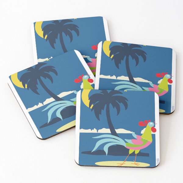 Item preview, rooster, coconut tree designed and sold by sissi-tagg.
