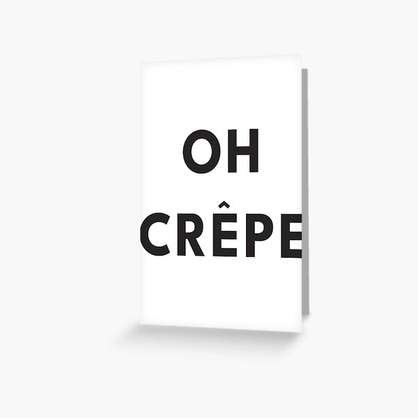 Vista previa del artículo con la obra «Oh, crepe», diseñado y vendido por SkinnyMarg.