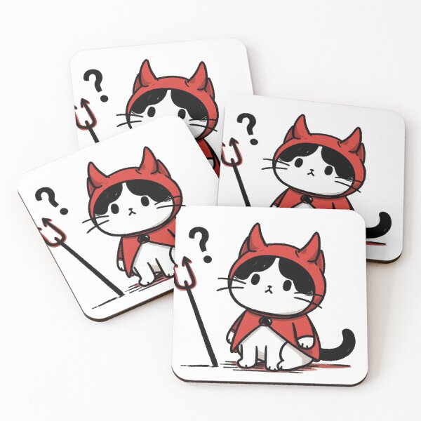 Item preview, Confused Little Devil Cat designed and sold by mYaro.