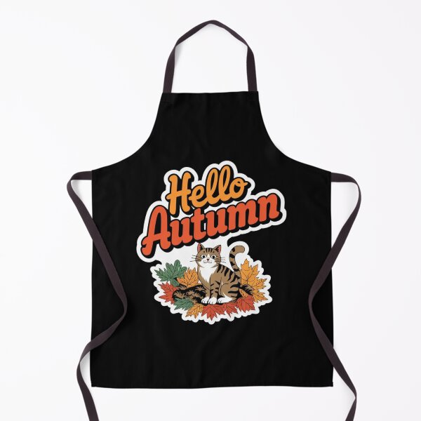Item preview, Cute Cat Leaf Fall Tree Hello Autumn designed and sold by Redgiant87x.