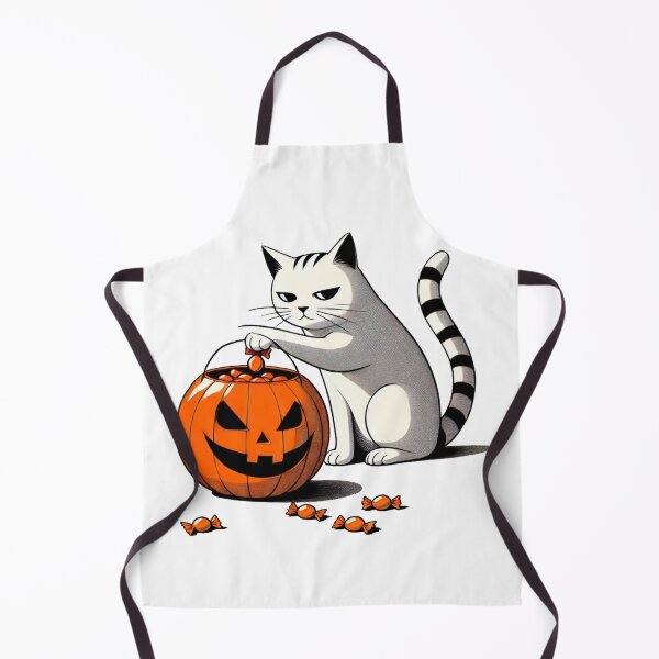 Item preview, Cat Pulling Candy from an Orange Pumpkin designed and sold by Blink Art Studio.
