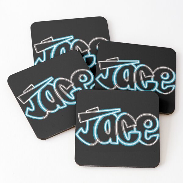 Item preview, Jace Name Neon Style Blue and Brown designed and sold by AloraDawnEve.