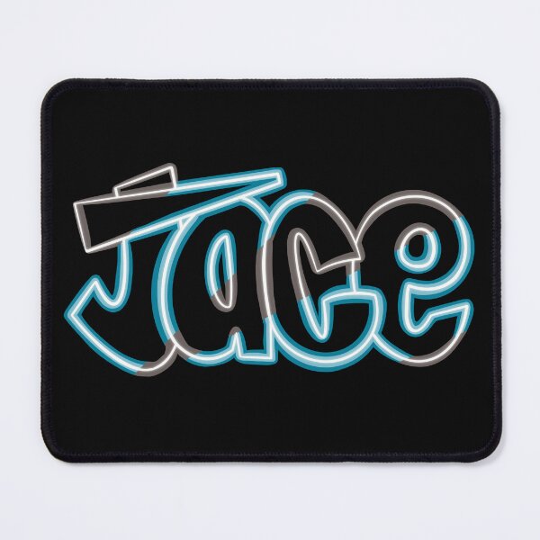 Item preview, Jace Name Neon Style Blue and Brown designed and sold by AloraDawnEve.