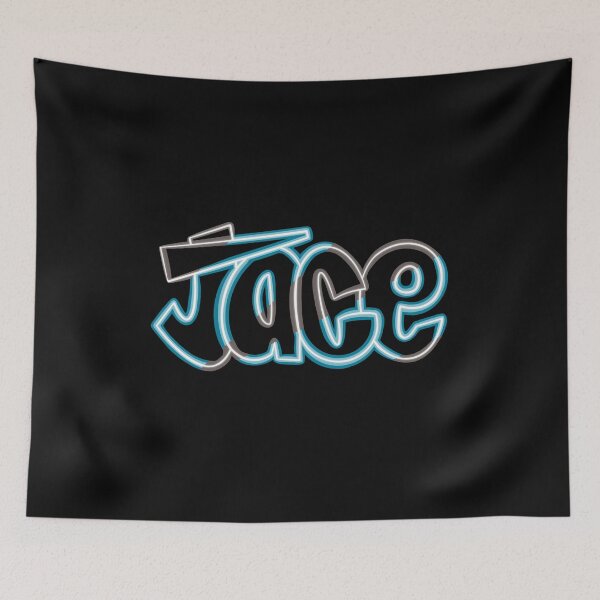 Item preview, Jace Name Neon Style Blue and Brown designed and sold by AloraDawnEve.