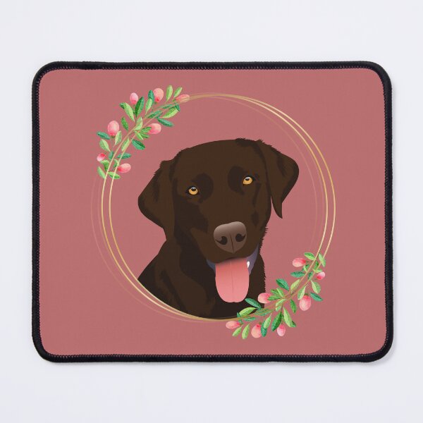 Item preview, Chocolate Lab Flower Frame designed and sold by KCPetPortraits.