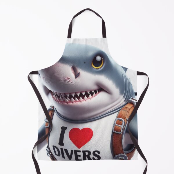 Item preview, Great white shark with I love Divers designed and sold by Outlandishrob.
