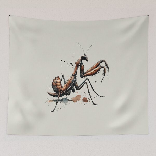 Item preview, Praying Mantis in Black and Copper Watercolor designed and sold by Blink Art Studio.