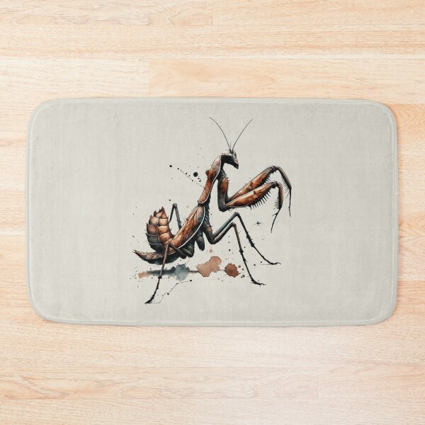 Item preview, Praying Mantis in Black and Copper Watercolor designed and sold by Blink Art Studio.
