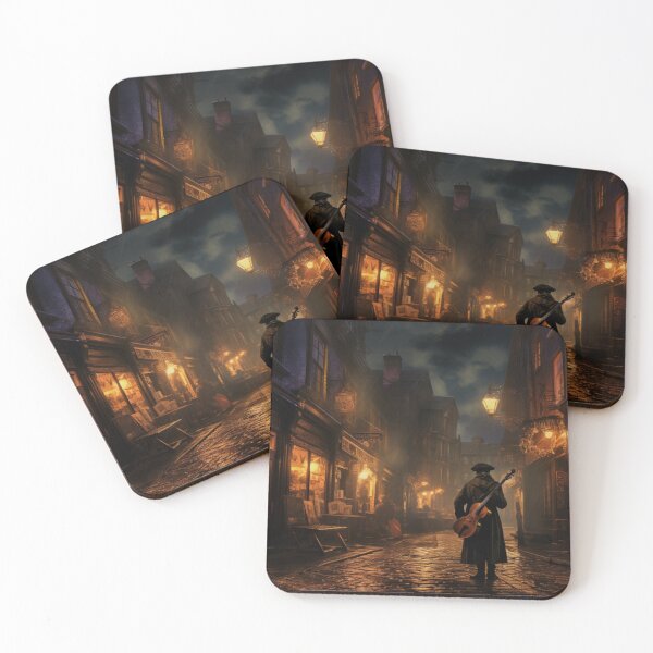 Item preview, Victorian Street Musician At Night Victorian Inspired Art  designed and sold by CDC40.
