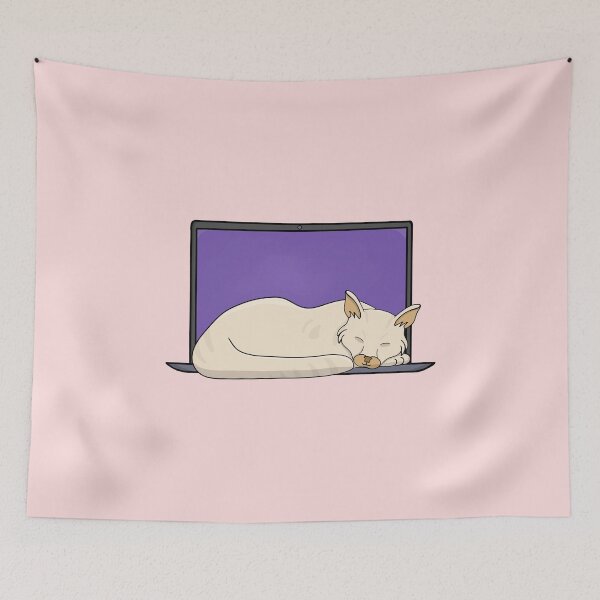 Item preview, Cat sleeping on the laptop designed and sold by shopdiego.