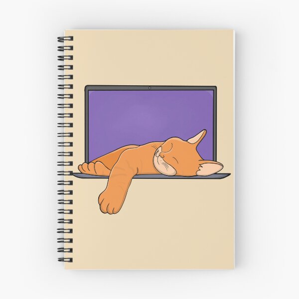 Item preview, Orange kitten sleeping on the computer designed and sold by shopdiego.