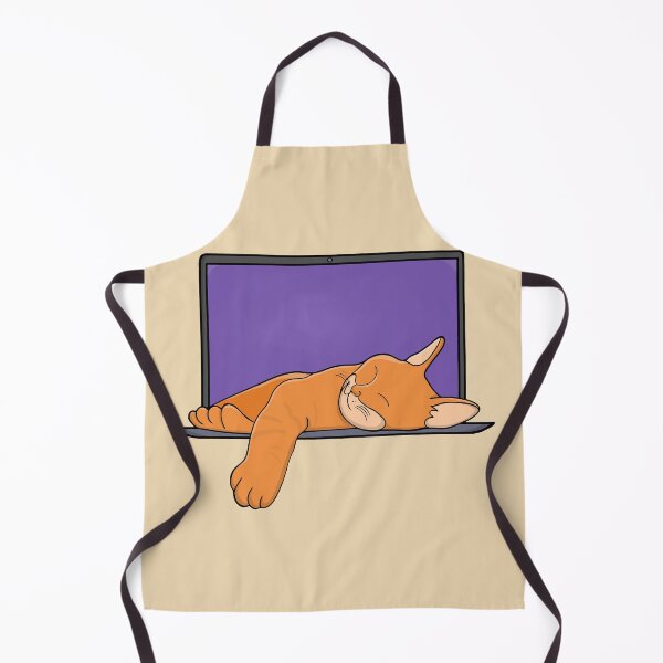 Item preview, Orange kitten sleeping on the computer designed and sold by shopdiego.