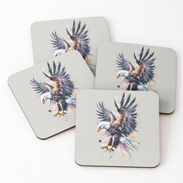 Item preview, Eagle in Black and Copper Watercolor designed and sold by Blink Art Studio.