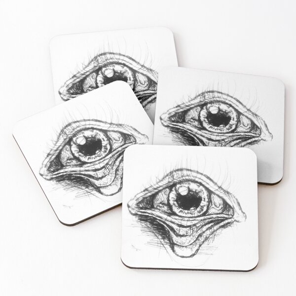 Item preview, Hand drawn eyeball designed and sold by TheMenagerieM.