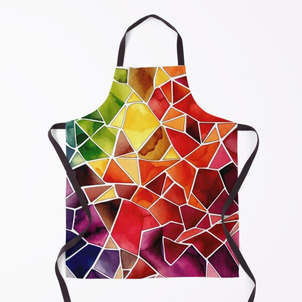 Artikelvorschau, Farbenfrohes abstraktes Glasmalerei-Design in Regenbogenfarben entworfen und verkauft von ThreadQuirk.