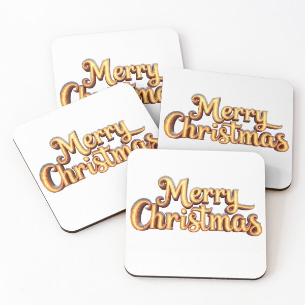 Item preview, Merry Christmas golden lettering designed and sold by Djantrix.