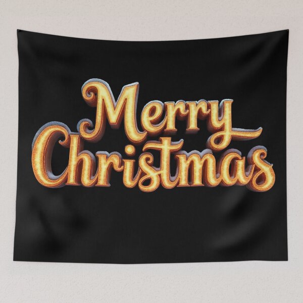 Item preview, Merry Christmas golden lettering designed and sold by Djantrix.