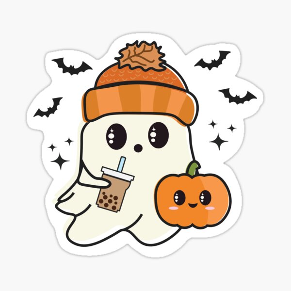 Halloween Boo Cute Ghost Fall Autumn Sticker Sticker