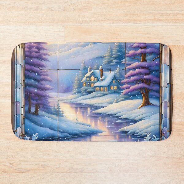 Item preview, Colorful Christmas Window with Pretty Winter Scene designed and sold by LaRoach Digital Arts.